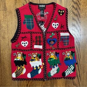 Designer Originals Studio Christmas Holiday Sweater Vest Size PM